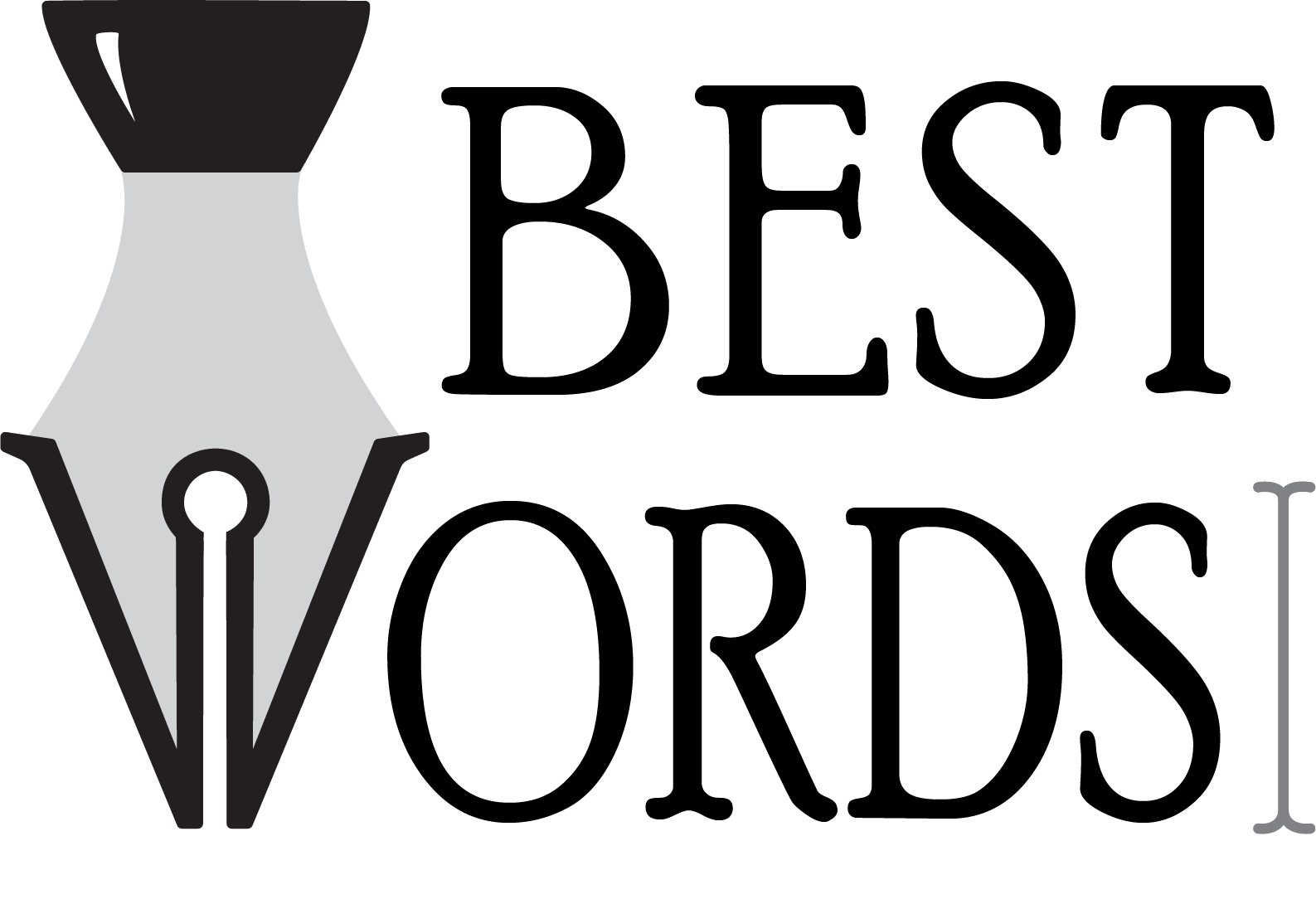 Best Words Grayscale Logo