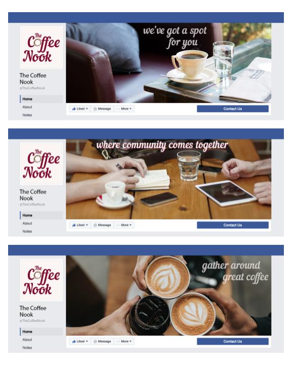 The Coffee Nook Social Banners